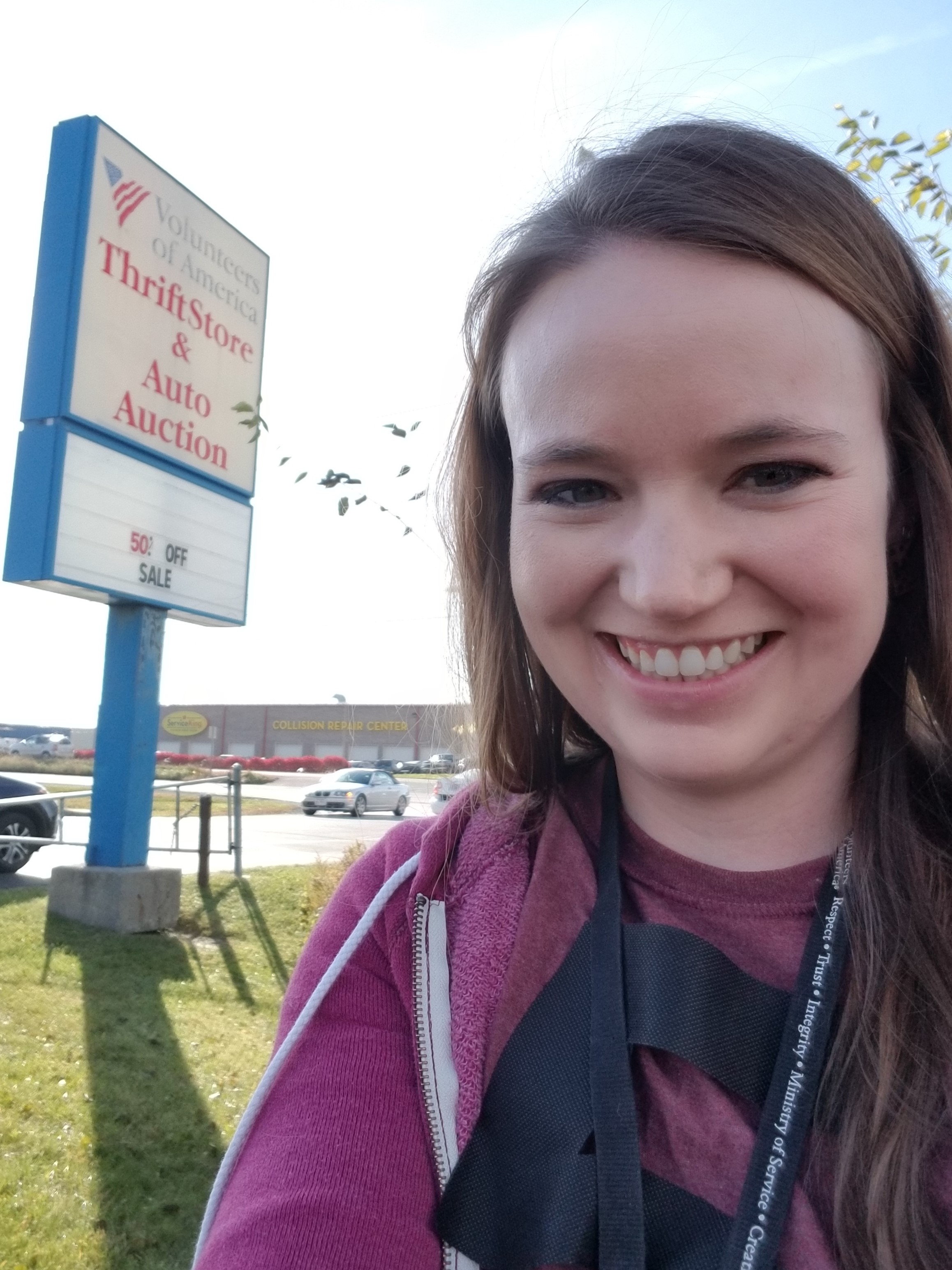 Before I started my shift at the Volunteers of America thrift store